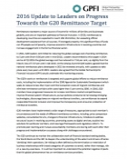 2016 Update to Leaders on Progress Towards the G20 Remittance Target